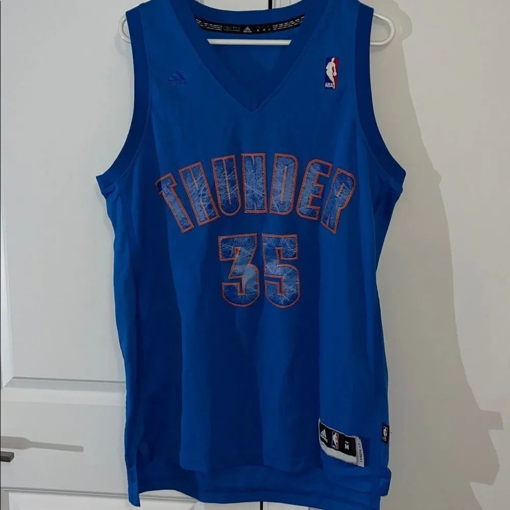 2012 OKC Oklahoma City Thunder NBA Basketball Jersey Kevin Durant Midnight Sewn